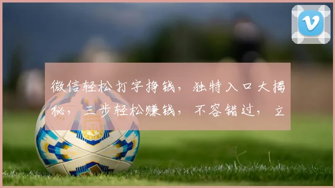 微信轻松打字挣钱，独特入口大揭秘，三步轻松赚钱，不容错过，立即体验